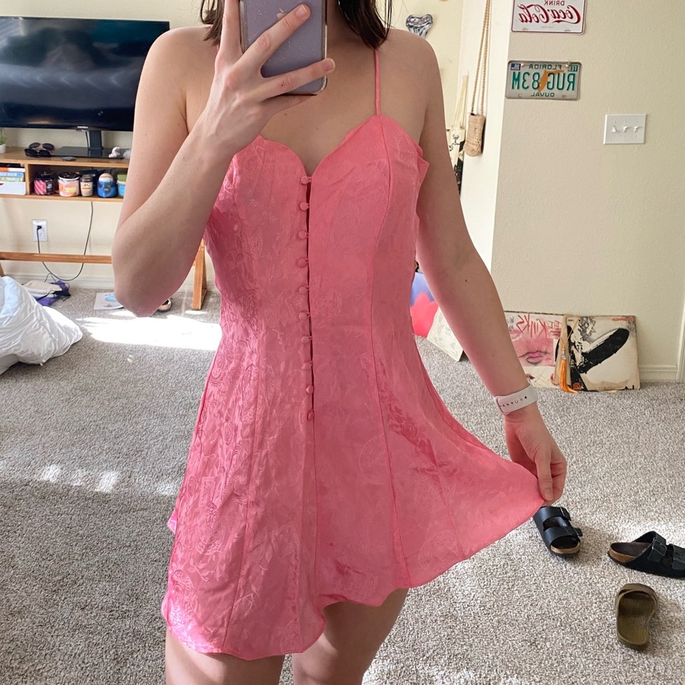 Gold Label VS Pink Satin Slip Dress